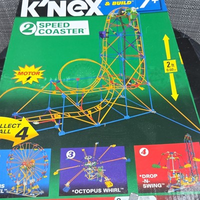K'NEX Speed Coaster Motorized Roller Coaster Set, 478 Pieces, 2 ft