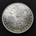 1885 Morgan Silver $1 Dollar - Philadelphia Mint - 90% Silver - Unc. Condition