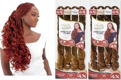 CHERISH SYNTHETISCHE LOCKIGE HÜPFENDE HAARVERLÄNGERUNG ZOPF - 4 x SPIRALE FRANZÖSISCHE LOCKE 18