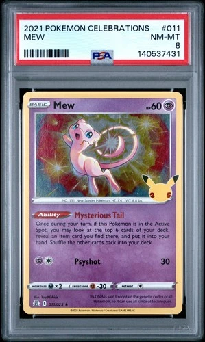 2021 POKEMON CELEBRATIONS #011 MEW PSA 8