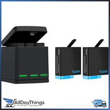 Akku Ladegerät Kit 3-Kanal für GoPro Hero 8/7/6/5 mit 2 Batterien