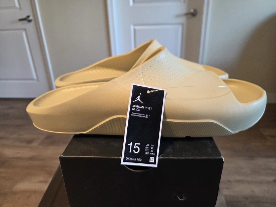 Sandalias Nike Air Jordan Post Slide Team Gold para hombre (DX5575 700) talla 15 Foto 4 de 4
