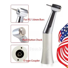NSK Style Dental Contra Angle Low Speed Handpiece Push Button fit FG Burs 1.6mm