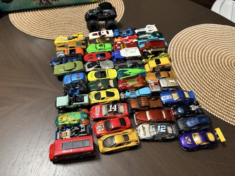 Diecast Toy Car Lot/Collection, Assorted Multicolor Vehicles, Ages 4-11
