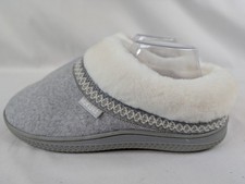 Slippers MUK LUKS Neira Women's 11/12 XL Heather Gray Faux Fur Rubber Sole Outsi