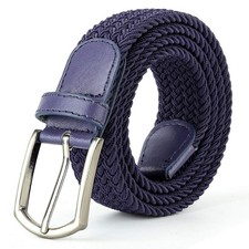 Braided Canvas Woven Elastic Stretch Belts for Men/Women/Junior with Multicol...