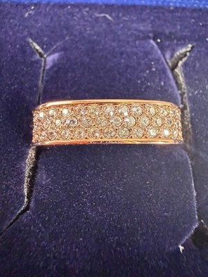 Swarovski Crystal Vio Ring 58 Rose Gold Color Size 8 Large 5139704