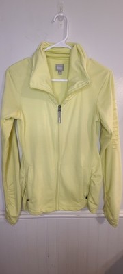 Bench Womens Green Sweatshirt Size Small Full Zip Pockets Long Sleeve Mock Neck
