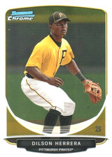 2013 Bowman Chrome Prospects #BCP78 Dilson Herrera RC Pittsburgh Pirates