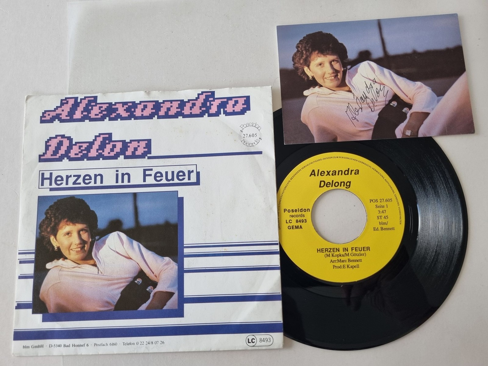 Alexandra Delon/ Delong - Herzen in Feuer 7'' Vinyl Germany