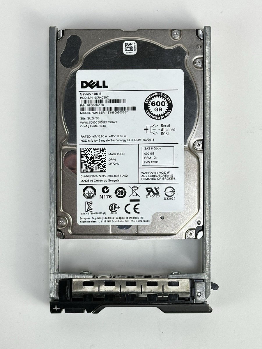 DELL 2.5 SAS-6G 600GB 10K 8個セット Amazon.com: Dell 7YX58 600GB 10K SAS 2.5 6G ST600MM0006