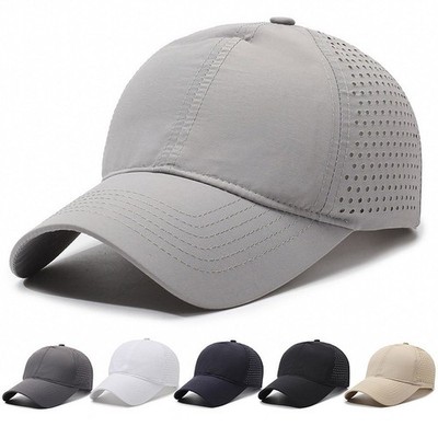 Schnelltrocknende Baseball Cap Herren Damen Netz Schirmmütze Sport Sonnenkappe