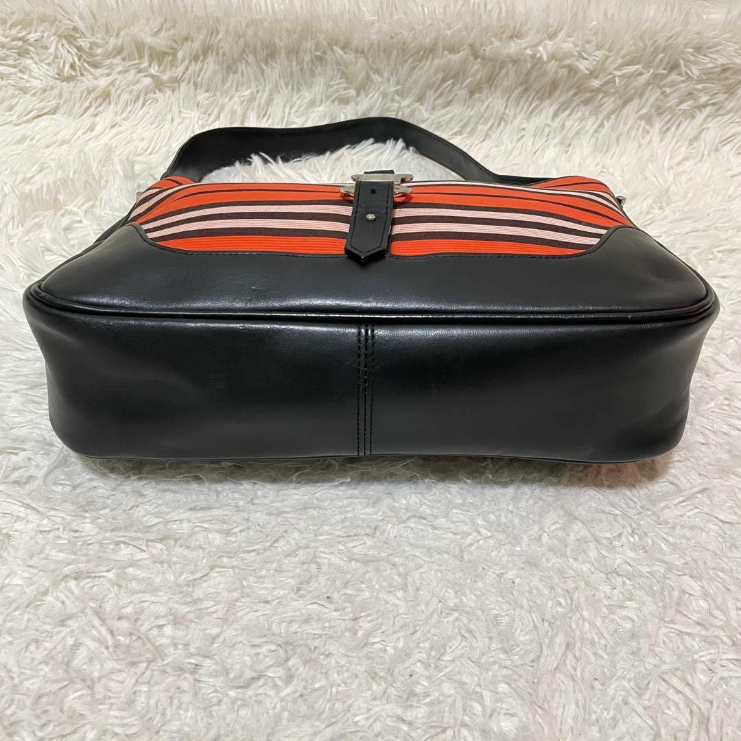 Burberry Blue Label One Shoulder Bag Red Border Canvas Leather Hobo Bag New thumbnail 8