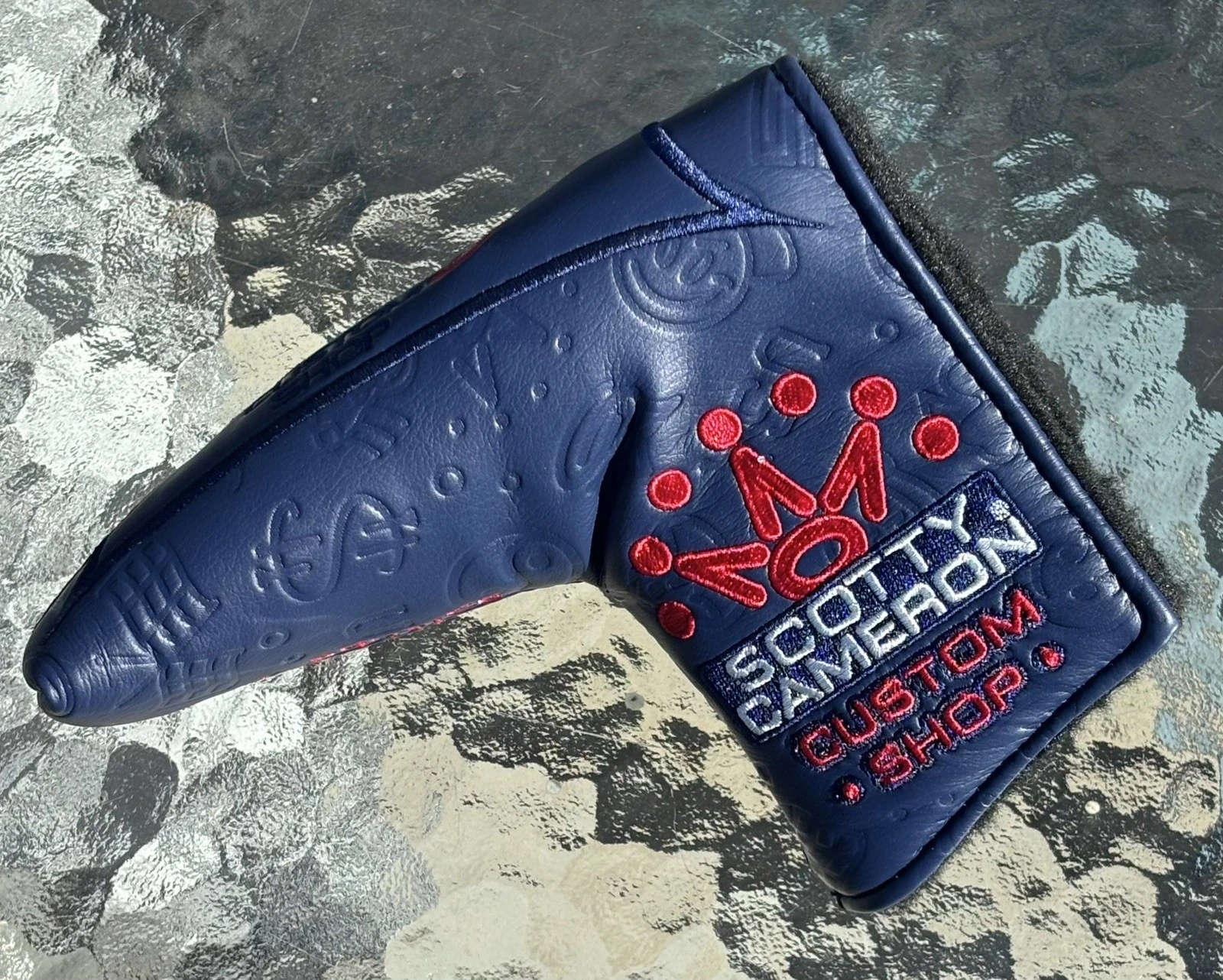 Scotty Cameron GALLERY EXCLUSIVE Custom Shop SCOTTYS STAMPS Blade Headcover NAVY