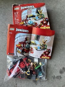LEGO Juniors Marvel 10721 Iron Man vs Loki Complete Set 66pcs Ages 4-7 Box