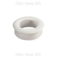 Haas Gummi-SpüLrohrverbinder 40 X 59 X 22 Mm, Weiß, FüR Euro-Wc