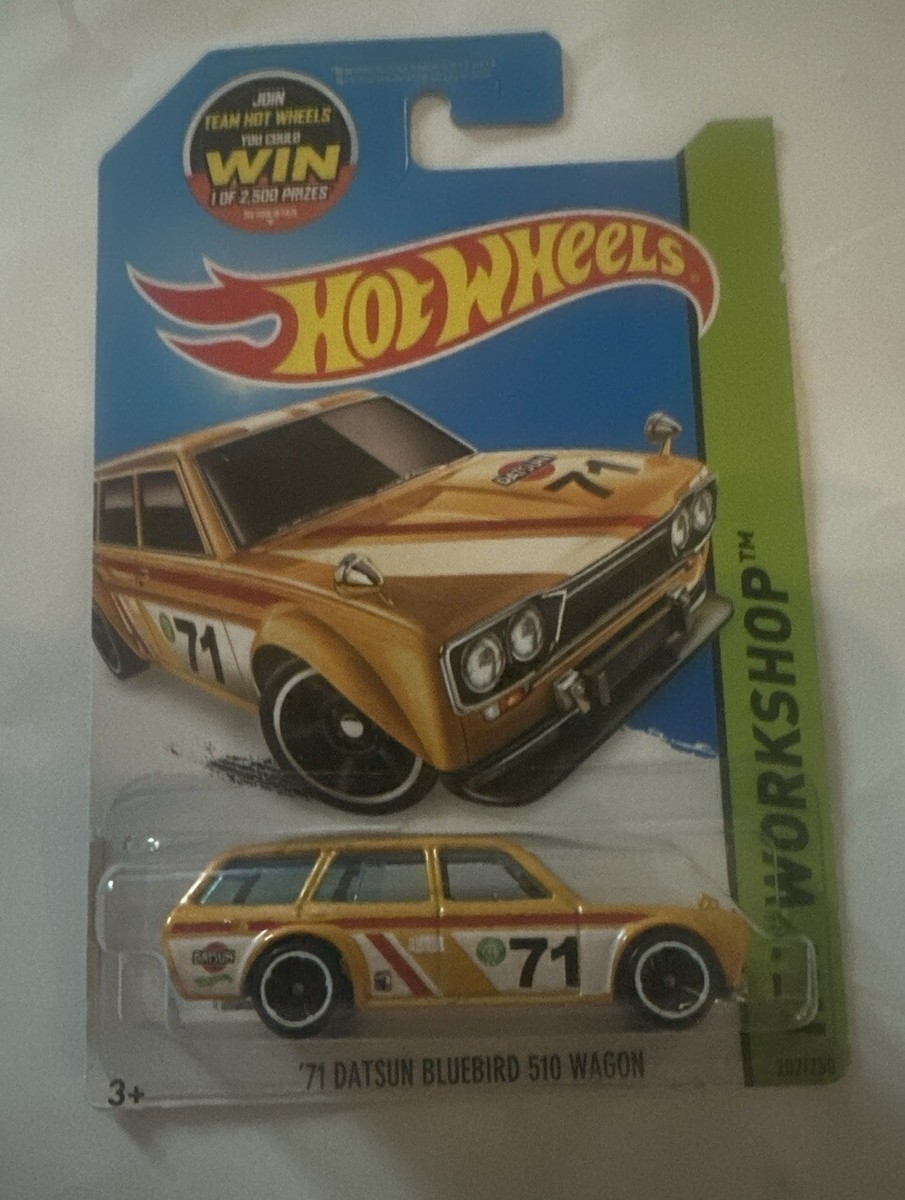 Hotwheels’71 DATSUN 510 WAGON yellow Hot wheels '71 DATSUN BLUEBIRD 510 WAGON Yellow short card