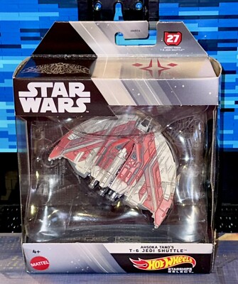 HOT WHEELS STAR WARS STARSHIPS SELECT AHSOKA T-6 JEDI SHUTTLE 1:50 NIB