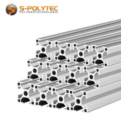 12 Stück Alu Profil 30x30mm, 1- 2m System-, Montage-, Konstruktionsprofil, Nut 8