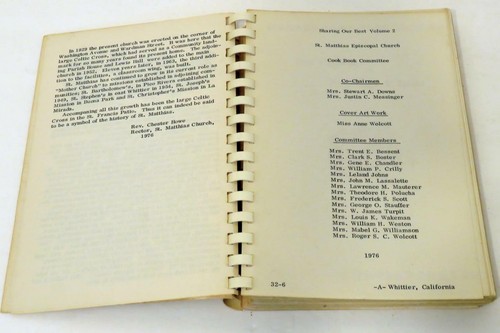 Sharing Our Best Volume II Cookbook 1976 St. Matthias Episcopal Church - Picture 3 of 5
