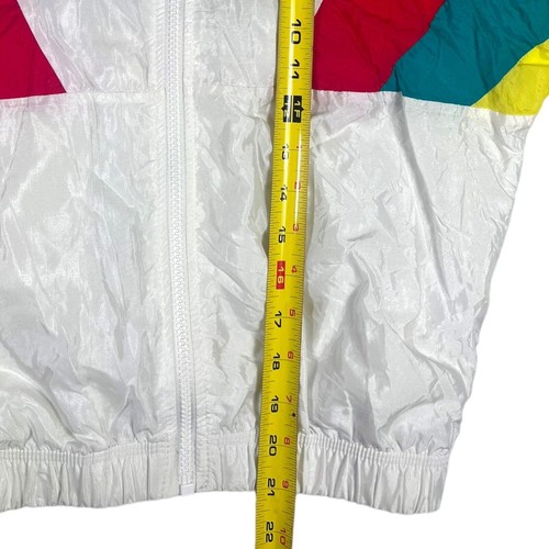 VINTAGE 90’s Windbreaker Size L Track Jacket Colorblock Gymnastics Made In USA - Picture 4 of 8