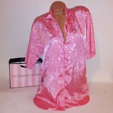 Vintage Victoria Secret Sleep Shirt Small Pink Short Sleeve Gold Label