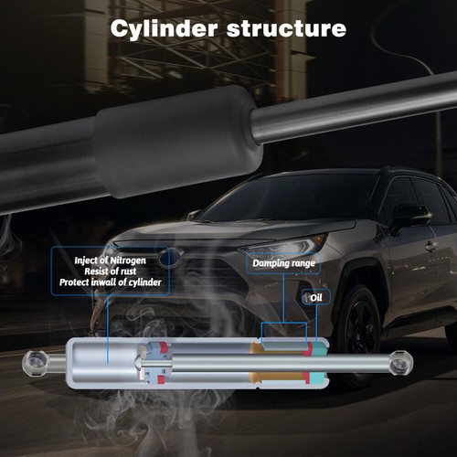 2Pcs Front Bonnet Lift Supports Gas Spring Struts Shocks Props For Toyota RAV4 - Picture 9 of 23