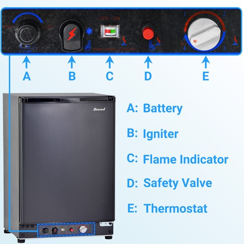 12V/220V Frigorifero 3 Vie Frigo a Gas Caravan Camping Mini Cooler Refrigerante - Foto 8 di 8