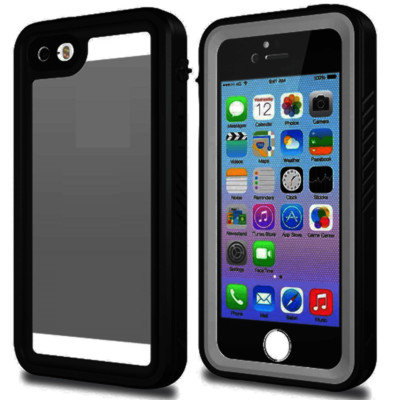 Durable Shock/Dirt/Snow/Waterproof Case for iPhone 6 Plus/6s Plus CLEAR/BLACK
