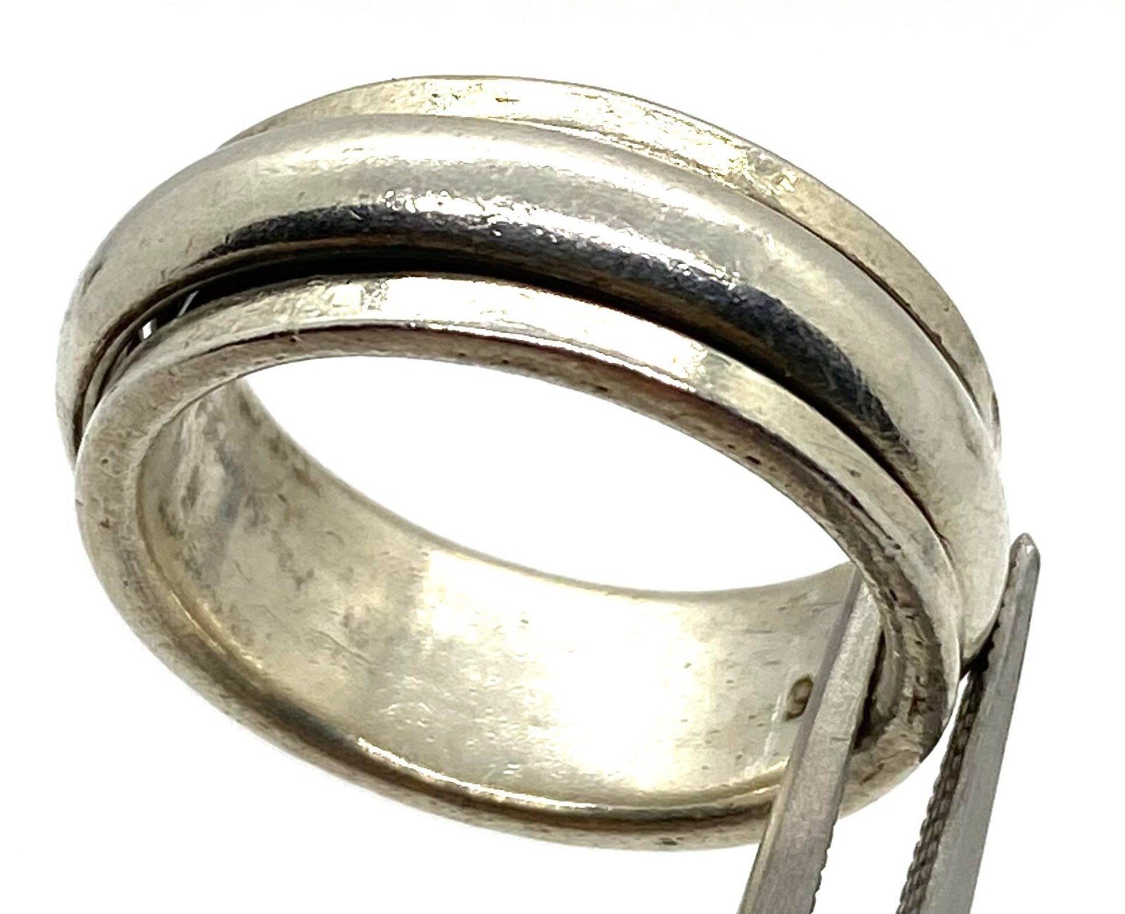 Mens Minimalist Heavy Solid Distressed Sterling S… - image 3