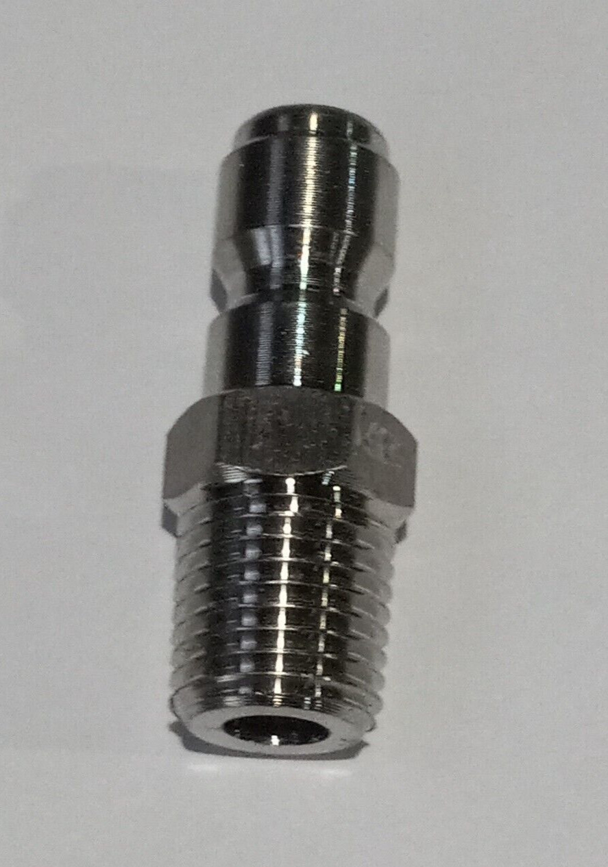 Legacy 1/4" NPT x 1/4" Male Quick Connect Plug Stainless Steel Pressure Washer  