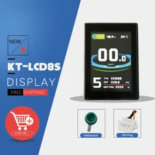 Electric Bicycle KT-LCD8S Display SM/Waterproof Plug LCD Display Conversion Kit