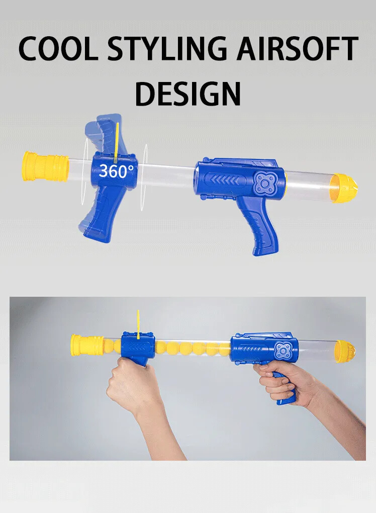 Hungry Shooting Duck Toys Air-powered Gun Soft Bullet Ball With - Foto 7