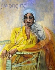 Original Painting African American Art Oil On Canvas Unframed Signed