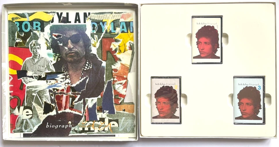 BOB DYLAN "BIOGRAPH" 3 CBS CASSETTES BOX SET 2/3 TAPES NEW & SEALED WITH BOOKLET - Image 2 of 4