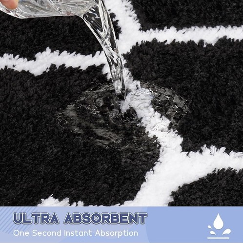 Sunhop Bathroom Rug Set Shower 3 pc Extra Soft and Absorbent Microfiber Non-Slip - Picture 6 of 9