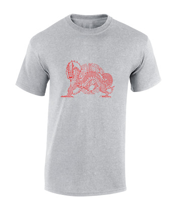 RED DRAGON HERREN T SHIRT COOL RETRO JAPANESE CHINESE DESIGN VINTAGE COOL TOP