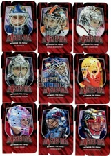 2011-12 In The Game Between The Pipes Masked Men 4 Ruby Red Die-Cut Insert Set
