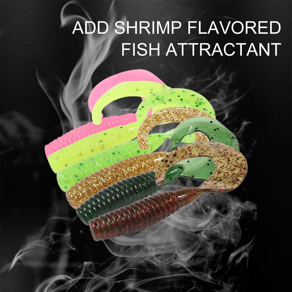 20 Soft Plastic Grub Curly Tail Fishing Lures Flathead Bream Whiting