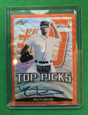 2019 LEAF METAL DRAFT Baseball RILEY GREENE RC AUTO  #3/3 Tigers