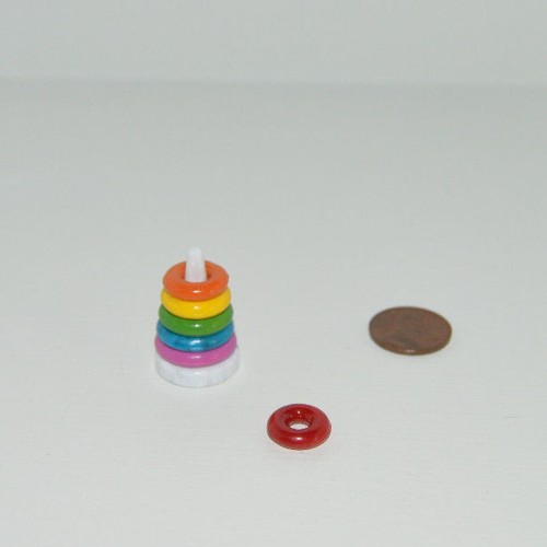 Miniature stack-able rings in 1:6 play scale - Picture 2 of 8