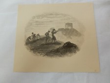 small victorian   ILLUSTRATION   MILITARIA   MILITARY  OFFICERS PLAY BOWLS ! 