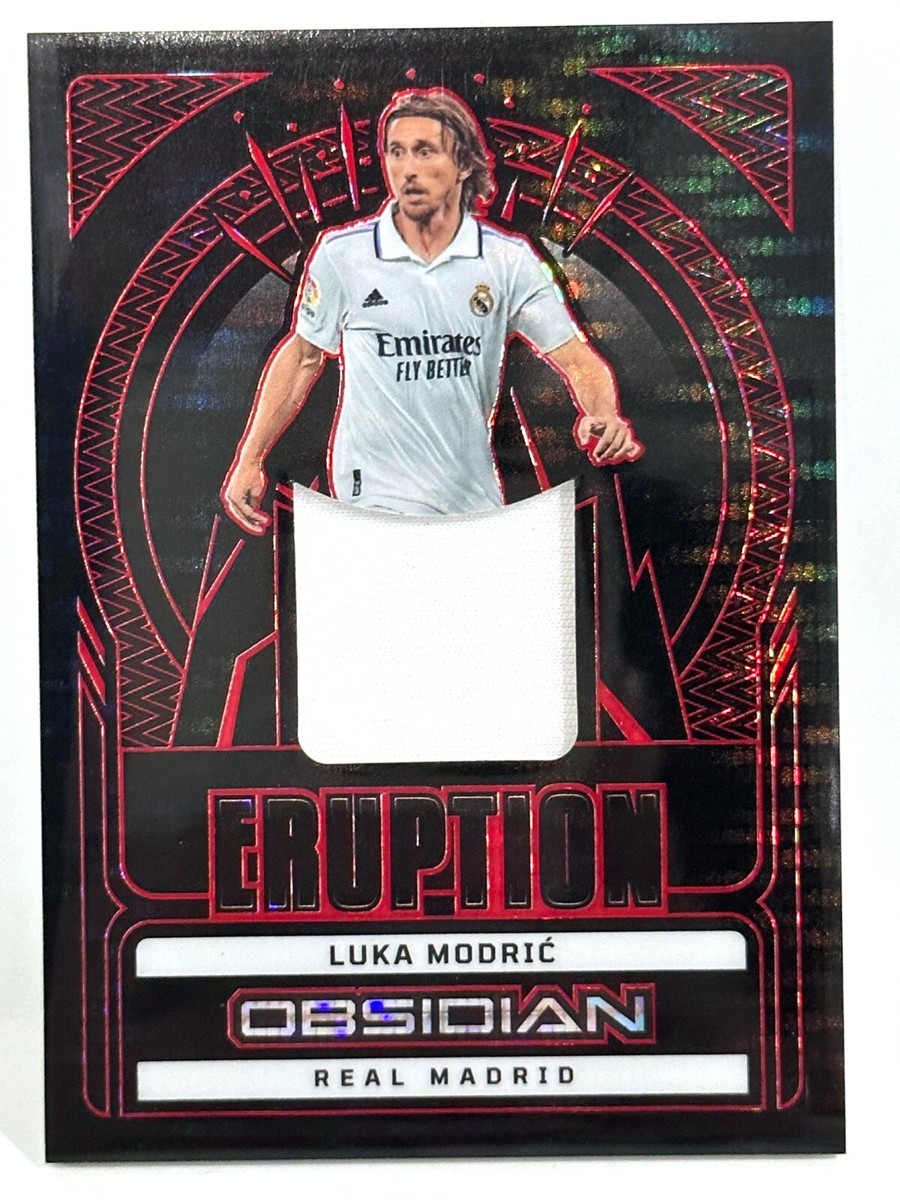 2022-23 Panini Obsidian Real Madrid Eruption Patch Luka Modric Red