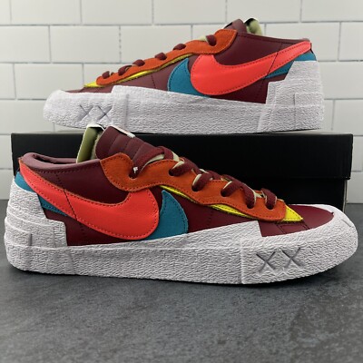 Nike Blazer Low Sacai Kaws Red Size 10.5 Mens Lava White Maroon Teal Womens 12