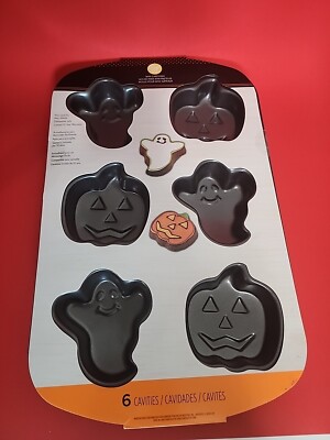 Wilton  Pumpkin Ghost  Halloween Non  Baking Pan Mini Cake NEW Non Stick