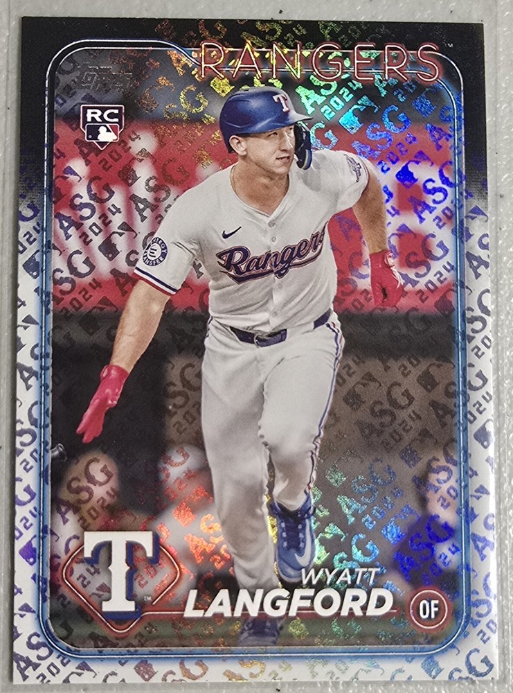 Wyatt Langford RC 2024 Topps Series 2 #700 ASG Foil Stamped Parallel - Texas