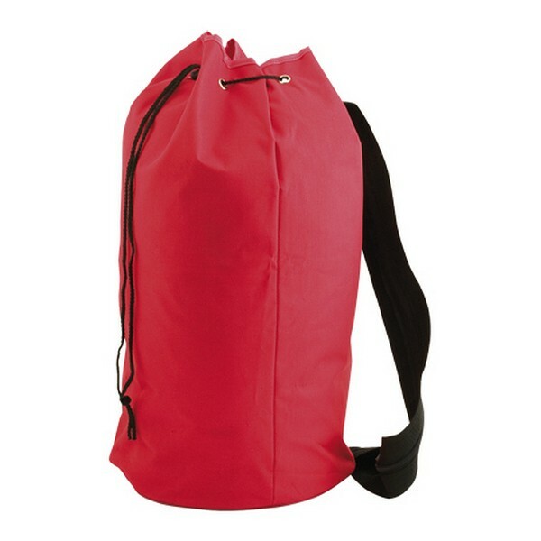 Sac polochon avec fermeture réglable en polyester noir résistant à l'eau