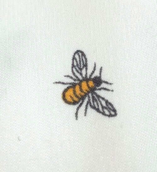 Charisma Twin Twin XL Flat Sheet Beehive & Bees Print White 94" X 67