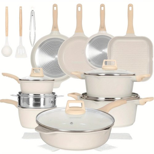 Juego de utensilios de cocina 23 piezas ollas y sartenes antiadherentes accesorios de cocina inducción - Imagen 11 de 11