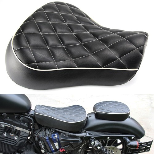 Driver & Rider Solo Seat For Harley Sportster XL 883 1200 72 48 Iron 1983-2003 - Picture 3 of 14